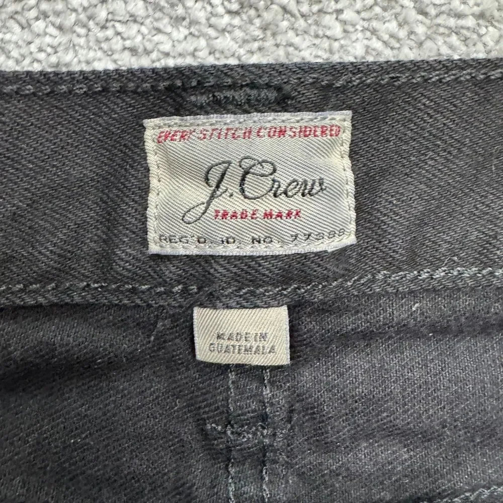 J.Crew Classic Straight Leg Denim Jeans Mens 31x30 Black Cotton Casual Stretch